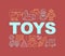 Kids toys word concepts banner