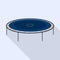 Kids trampoline icon, flat style