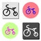 Kids Tricycle. flat vector icon