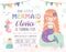 Kids under the sea birthday party invitation card