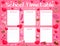 Kids Valentine day school timetable with candies