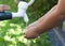 Kids washing hand,green background