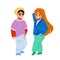 Kids Wearing Fashion Clothes Stay Together Vector