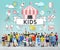 Kids Young Children People Graphic Concept