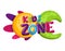 Kids zone. Children playground game room or center emblem. Playroom banner for children play zone. Kid entertainment