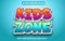 kids zone editable text effect cartoon premium vectors