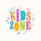 Kids zone logo. Emblem for children`s play area.