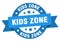 kids zone round ribbon isolated label. kids zone sign.