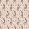 Kidswear pattern with giraffe in savannah seamless pattern for clothes design