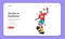 Kidult web banner or landing page. Man keeping his childhood passion