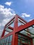 Kiel, Germany - 11 February 2023: Entrance area of the Toom brand furniture store in good weather