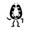 kielbasa meat character glyph icon vector illustration
