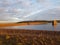 Kielder dam at sunset