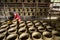 Kien Giang, Vietnam - Dec 6, 2016: Vietnamese woman making clay pots - pottery product by hands in Hon Dat district, Kien Giang pr