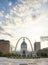 Kiener Plaza and the Gateway Arch in St. Louis, Missouri