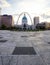 Kiener Plaza and the Gateway Arch in St. Louis, Missouri
