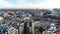 Kiev, Kyiv , Ukraine - November 18, 2018 : Aerial view of Beautiful landscapes of Kiev, ancient architecture. winter