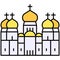 Kiev Pechersk Lavra icon, Ukraine related vector illustration