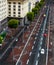 Kiev street Khreshchatyk top view. Roadway with cars