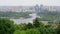 Kiev Ukaine Dnipro river left coast panorama spring landscape 4k video