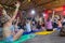 Kiev, Ukraine - August 03, 2017: Group yoga at the festival