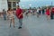 Kiev, Ukraine - August 06, 2017: Townspeople dancing salsa on the post square