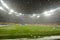 KIEV, UKRAINE - December 12, 2018: Olympic Stadium during a snowfall during the UEFA Champions League match between Shakhtar