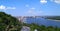 Kiev, Ukraine. Incredible panorama, top view to the bank of the Dnipro river