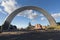 Kiev, Ukraine - June 07, 2017: Friendship Arc Monument depicting workers symbolizing the friendship between