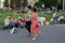 Kiev, Ukraine - June 19, 2016: Citizens and tourists leave on the Independence Square