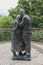 Kiev, Ukraine - June 24, 2017: Monument to Italian prisoner of war Luigi Pedutto and consigned to forced labor Ukrainian Mokrin Yu