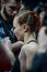 Kiev, Ukraine - March 02, 2019: Svetlana Gotsyk (The Phoenix Bird)  mma girl fighters enterd on the ring during WWFC 14