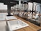 Kiev, Ukraine - March 4, 2021: Water taps, kitchen and bathroom faucets at the IKEA Batu Kavan Penang store.