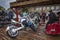 KIEV, UKRAINE - MAY 10, 2019: modern racing motorcycle at the exhibition