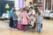 Kiev, Ukraine. November 13 2017. Schoolchildren and a teacher in a drawing class