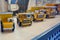 Kiev, Ukraine - October 14, 2016: Models of Belaz dump trucks pr