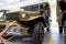 Kiev, Ukraine - October 15, 2021:Military retro car SUV Dodge WC-63. Three-axle convertible