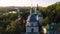 Kiev, Vydubitsky Saint Michael monastery and river Dnepr