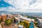 Kigali, Rwanda - September 21, 2018: a wide, sweeping panorama o