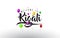 Kigali Welcome to Text with Colorful Balloons and Stars Design