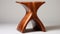 Kiki Design Sculptural Stool: A Unique Mahogany End Table With Modern Leg Design