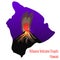 Kilauea Volcano Erupts on the island of Hawaii. Big Island of Hawaii contour