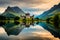 Kilchurn Castle On Loch Awe, Historic Scottish Castle Reflected In The Loch. Close To Glasgow And Glencoe, Famous. Generative AI