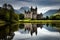 Kilchurn Castle On Loch Awe, Historic Scottish Castle Reflected In The Loch. Close To Glasgow And Glencoe, Famous. Generative AI