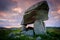 Kilclooney More dolmen at sunset