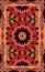 Kilim. Beautiful carpet in ethnic style with mandala - star and ornamental frame