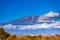 Kilimanjaro mountain in Kenya with low clouds