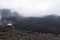 Kilimanjaro view camp in fog