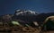 Kilimanjaro view from Machame route under the stars at night