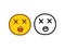 Kill face emoticon in doodle style